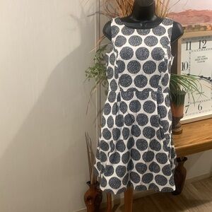 💰Elegant Black and White Polka Dot Dress